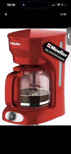 Mueller home 12cup red coffee - mueller,